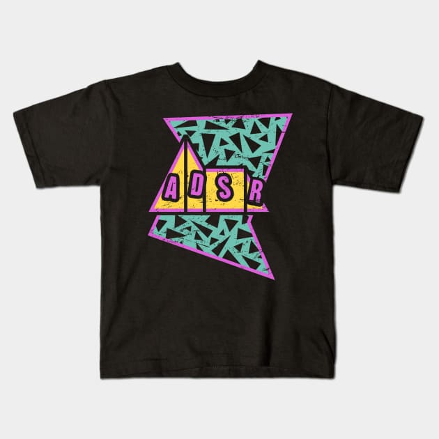 Rad 90s Synth ADSR Kids T-Shirt by MeatMan